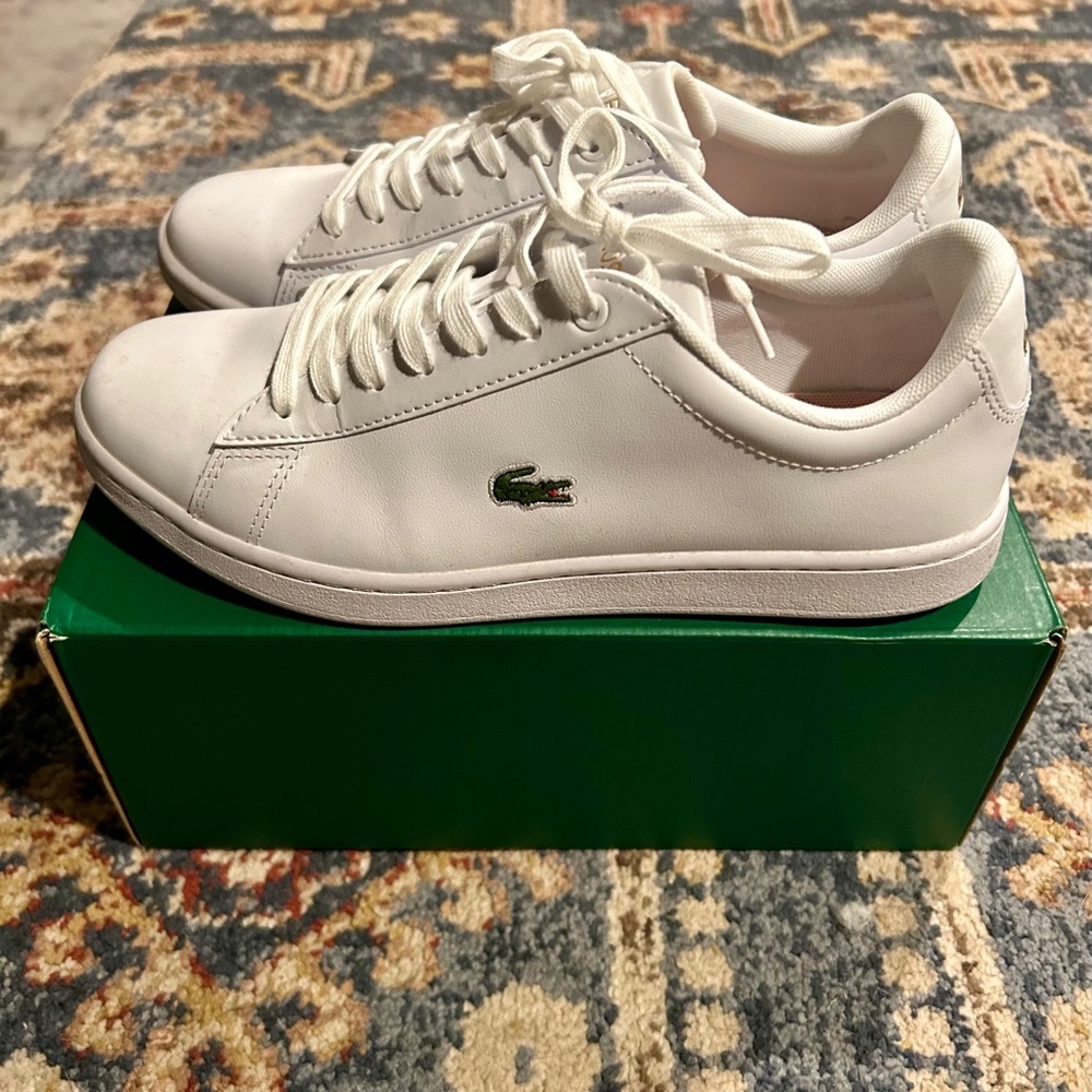 Lacoste Classic White Leather Sneakers - Picture 2 of 5